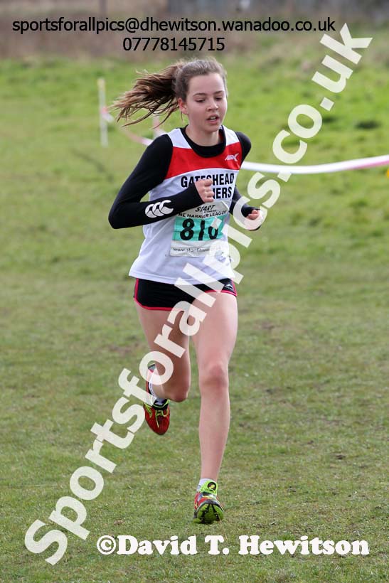 Under-15 girls  NEHL Wrekenton, Gateshead. 2014 NEH, Wrekenton. Photo: David T. Hewitson/Sports for All Pics